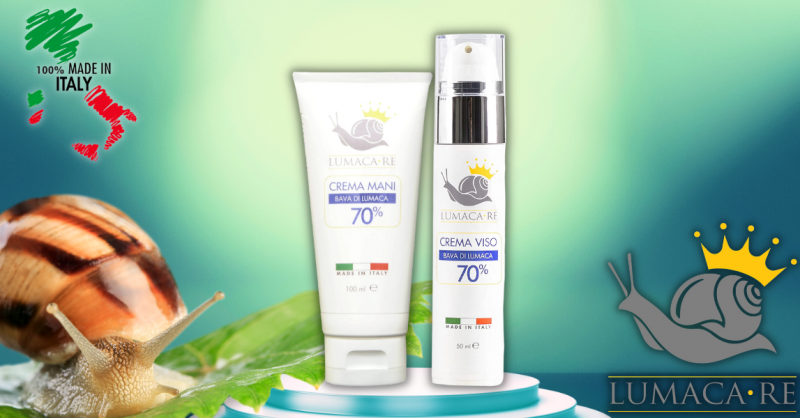 LUMACA-RE - Promozione vendita online set crema mani e crema viso bava di lumaca made in Italy