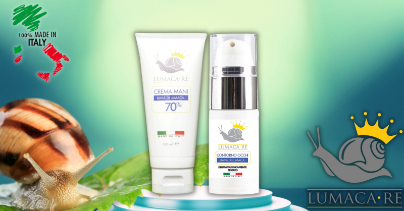 LUMACA-RE - Occasione crema mani e crema contorno occhi a base bava di lumaca produzione Italiana